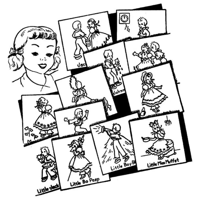 Illustration from Aunt Marthas Nursery Rhymes on Countryside Quilts product