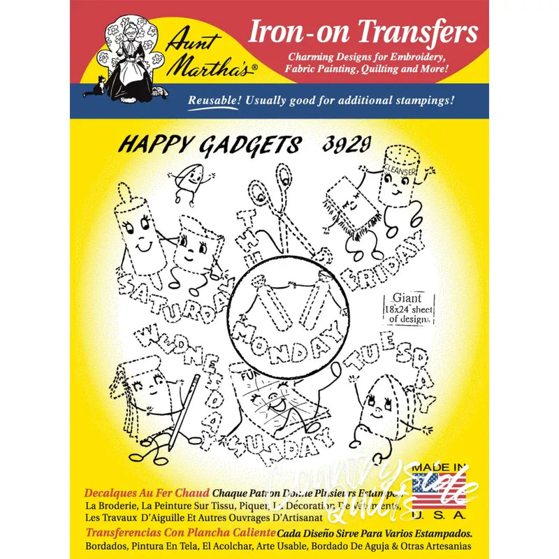 Aunt Martha’s® 3929 Happy Gadgets Days of the Week Tea