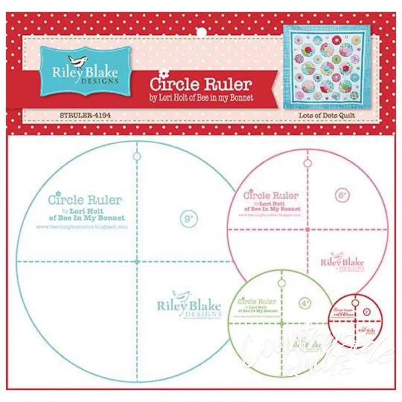 Lori Holt Circle Ruler Set - 2’’ 4’’ 6’’ 9’’ 305635