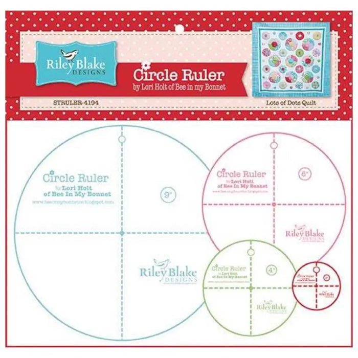 Lori Holt Circle Ruler Set - 2’’ 4’’ 6’’ 9’’ 305635