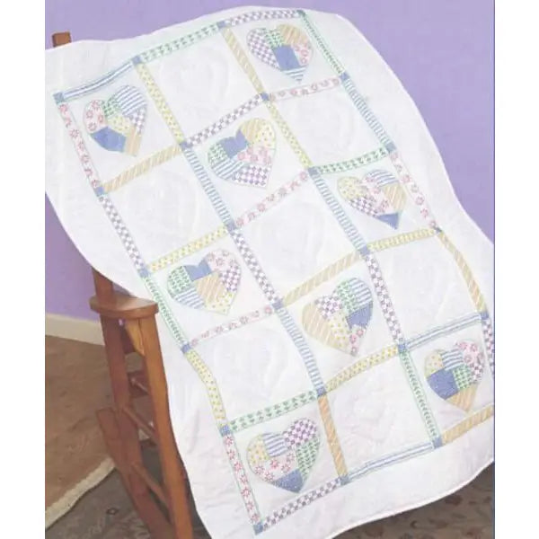 Jack Dempsey Patchwork Hearts Lap Quilt Quilts 729846