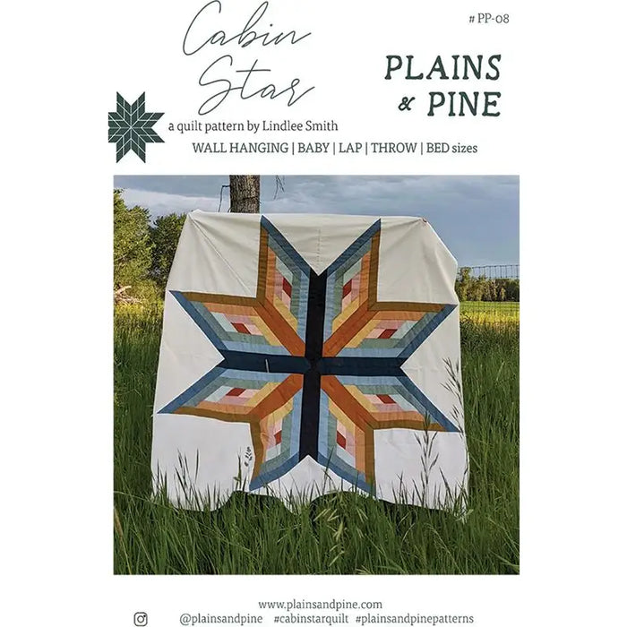 Plains and Pine Cabin Star Quilt Pattern PP08