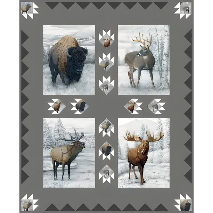 Riley Blake Designs Big Game Pillow Panel Quilt Boxed Kit