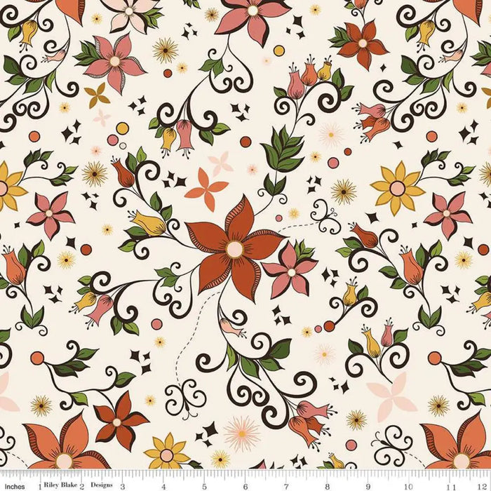 Riley Blake Designs Curated Blooms Main Cream 44’’