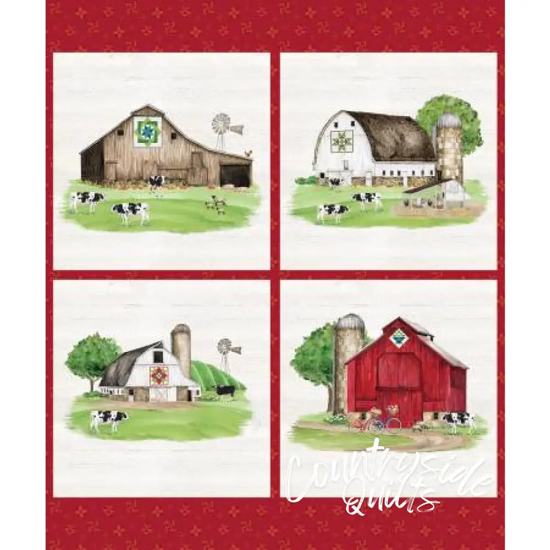 Riley Blake Designs Spring Barn Quilts Pillow Panel
