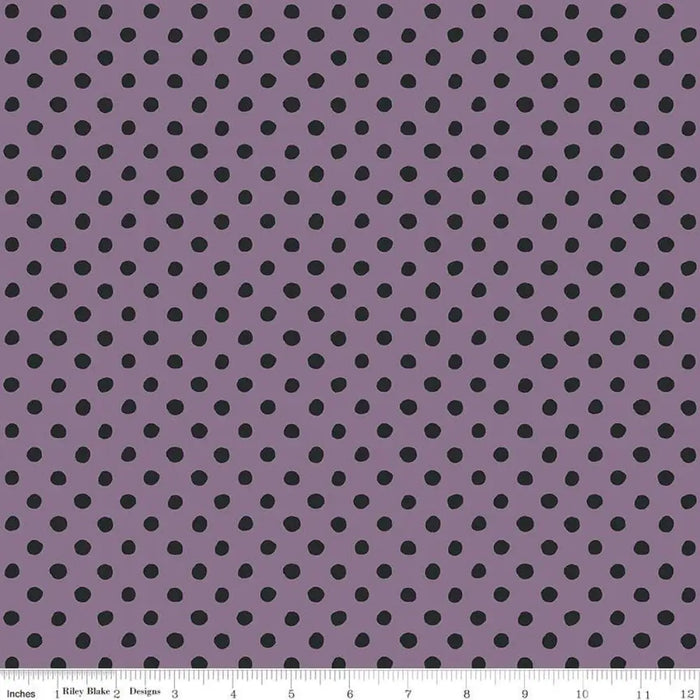 Riley Blake Designs - Trick or Treat Dots Plum 44’’ / 45’’