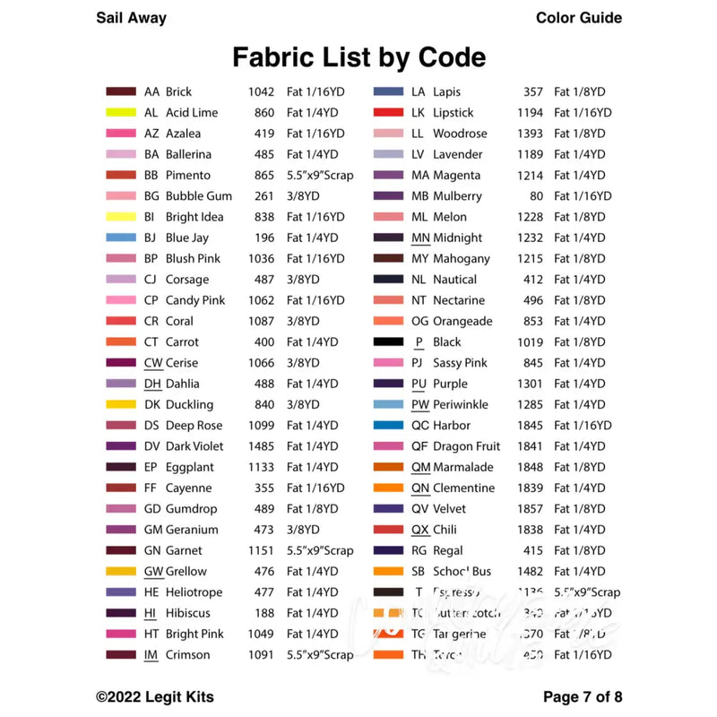 Sail Away Pattern PT038