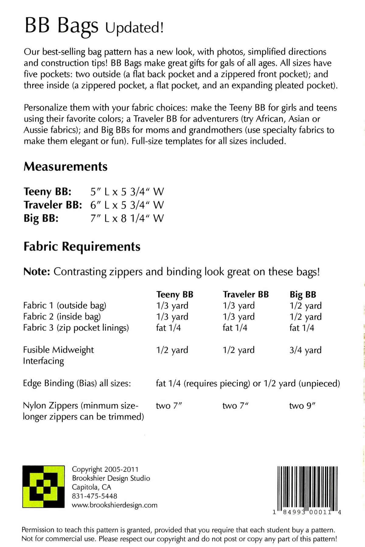 BB Bags Updated
