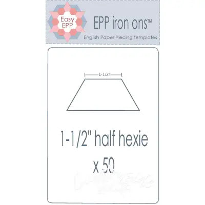 1-1/2in half Hexagon EPP Iron-On x 50