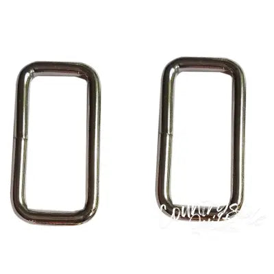 1-1/2in Rectangle Rings Nickel 2ct