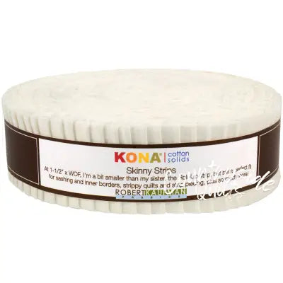 1-1/2in Strips, Kona Cotton Snow, 40pcs/bundle