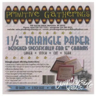 1-1/2in Triangle Paper-For Charms