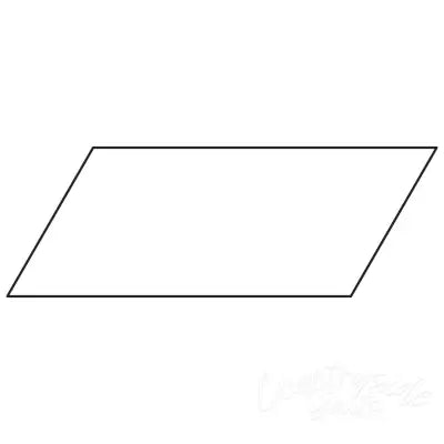 1-1/2in x 3in Parallelogram Template