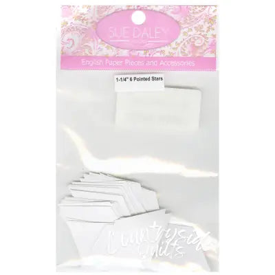 1-1/4in 6 Pointed Star Papers (100 pieces per bag)