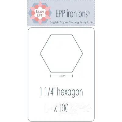 1-1/4in Hexagon EPP Iron-On x 100