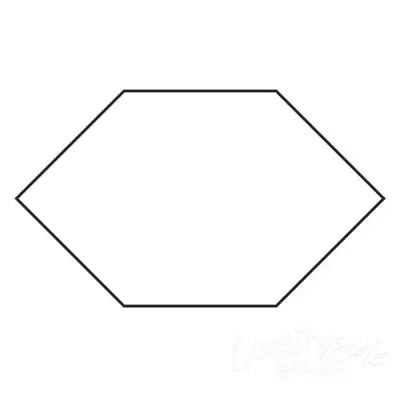 1/2in Elongated Hexagon Template