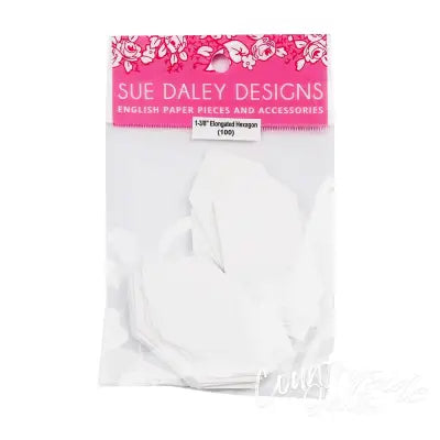 1-3/8in Elongated Hexagon Paper Pieces