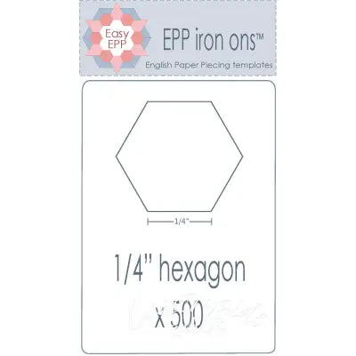 1/4in Hexagon EPP Iron-On x 500
