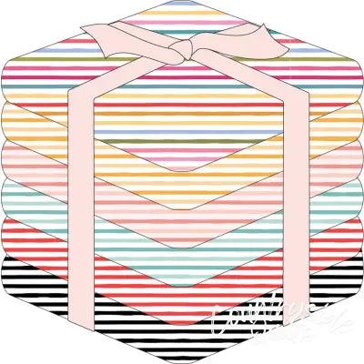 1 Yard Bundle Jailhouse Stripes, 6pcs/bundle