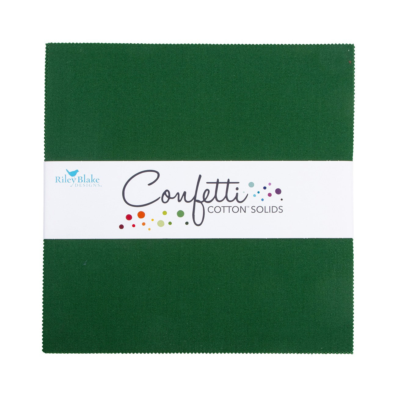 Confetti Cotton Christmas Green 10in Squares, 42pcs/bundle