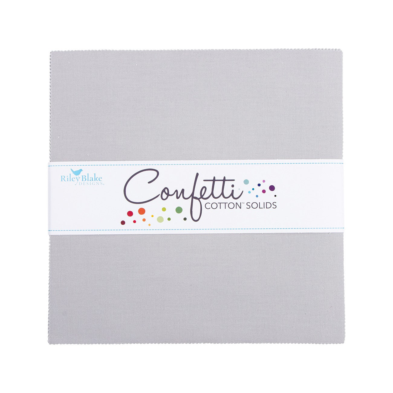 Confetti Cotton Silver 10in Squares, 42pcs/bundle