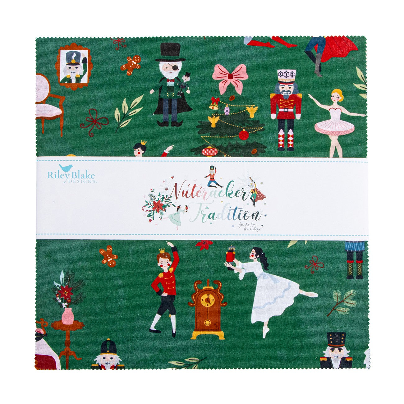 Nutcracker Tradition 10in Squares, 42pcs