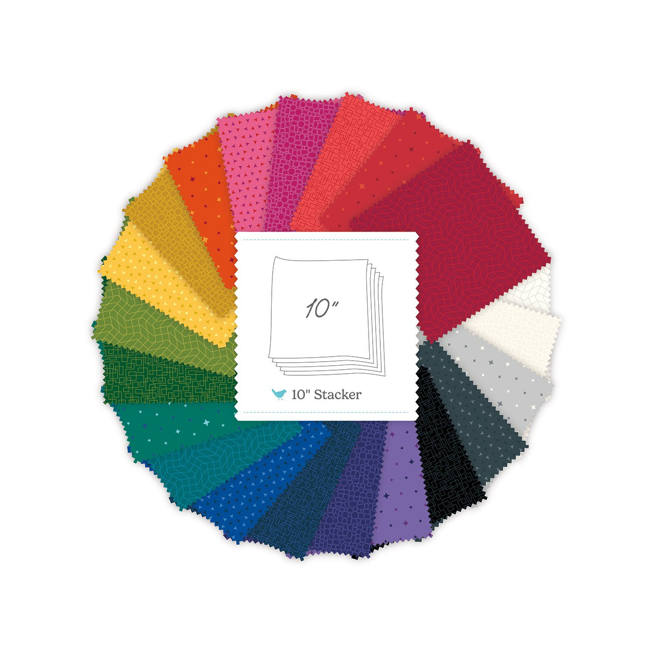 Quilt in Color 10in Squares, 42pcs/bundle