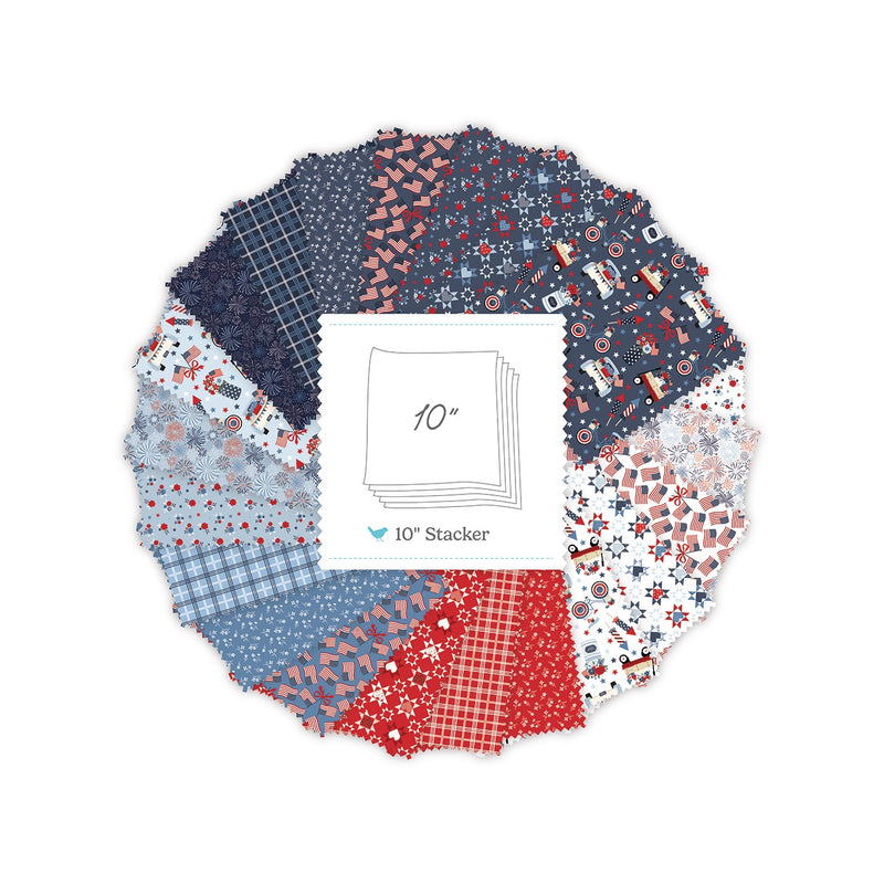 Hooray for the USA 10in Squares, 42 Pcs.