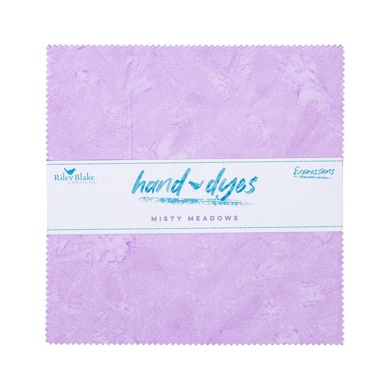 Batiks Hand-Dyes Misty Meadows 10in Squares, 42pcs/bundle