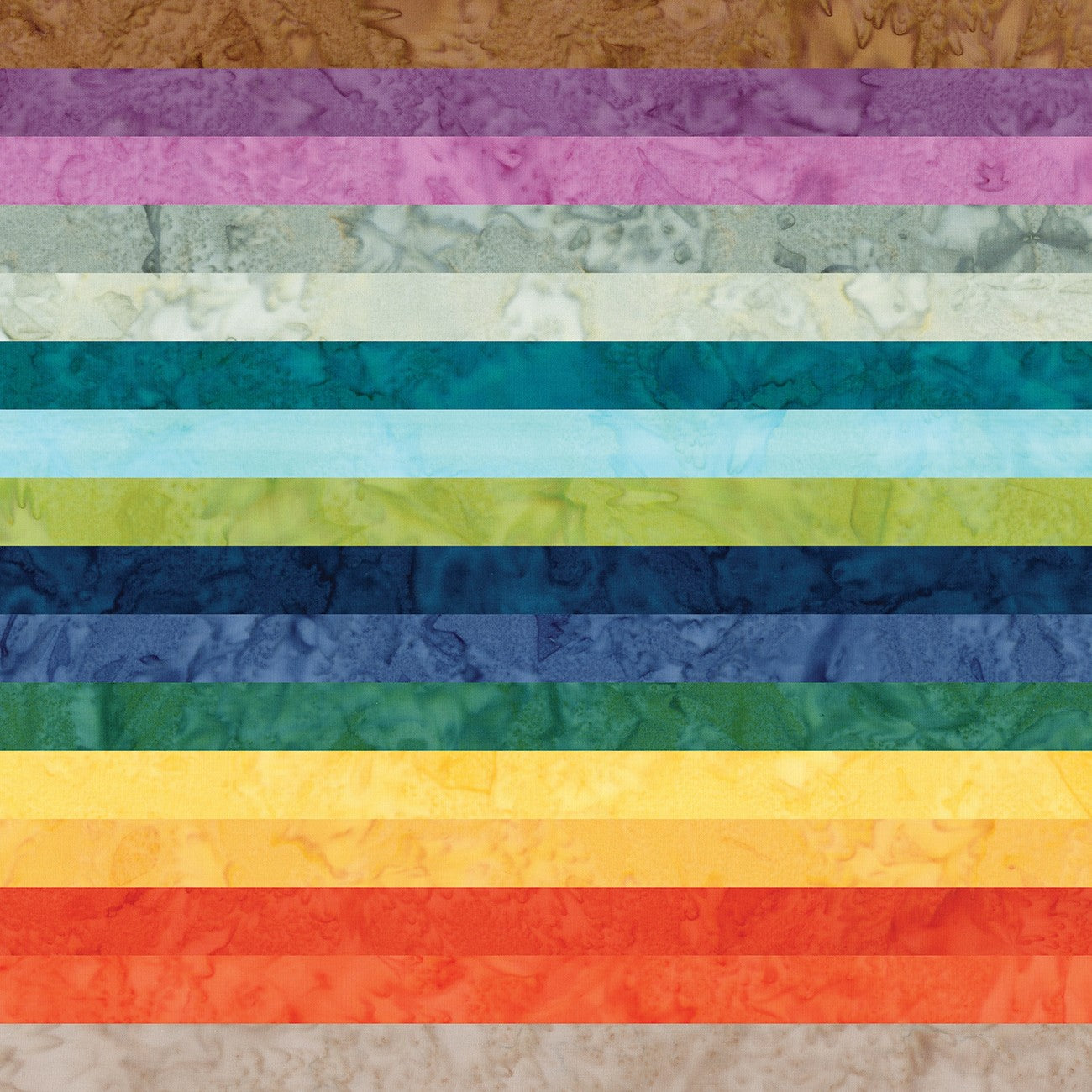 Batiks Hand-Dyes Bright Day 10in Squares