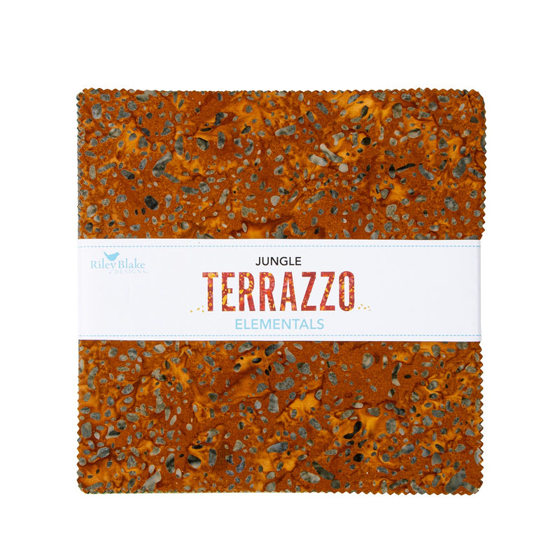 Batiks Elementals Terrazzo Jungle 10in Squares C, 42pcs