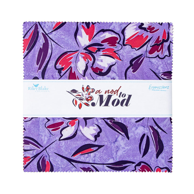 Batiks A Nod to Mod 10in Squares, 42pcs