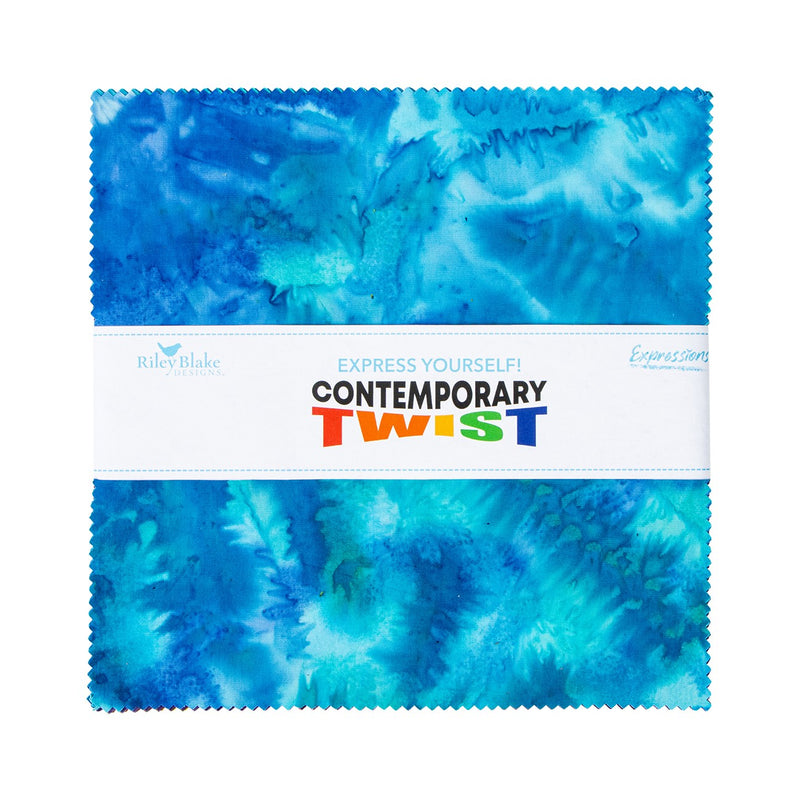 Batiks Contemporary Twist 10in Squares, 42pcs
