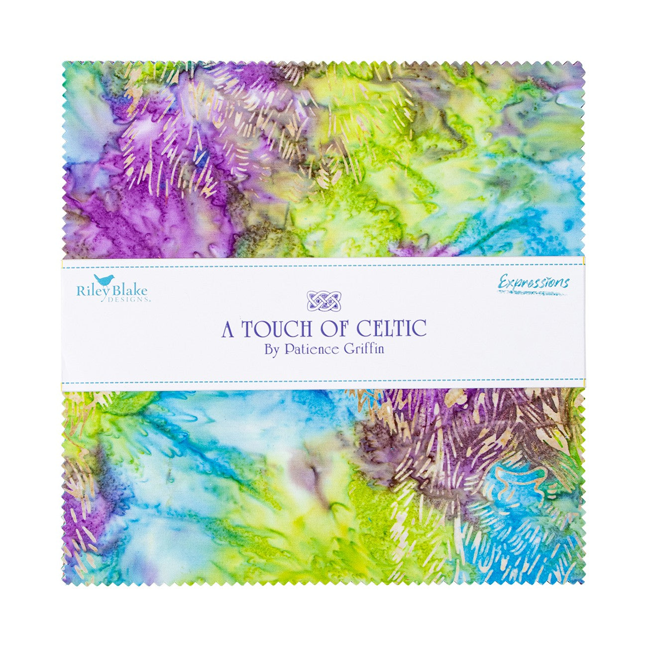 Batiks A Touch of Celtic 10in Squares, 42pcs/bundle