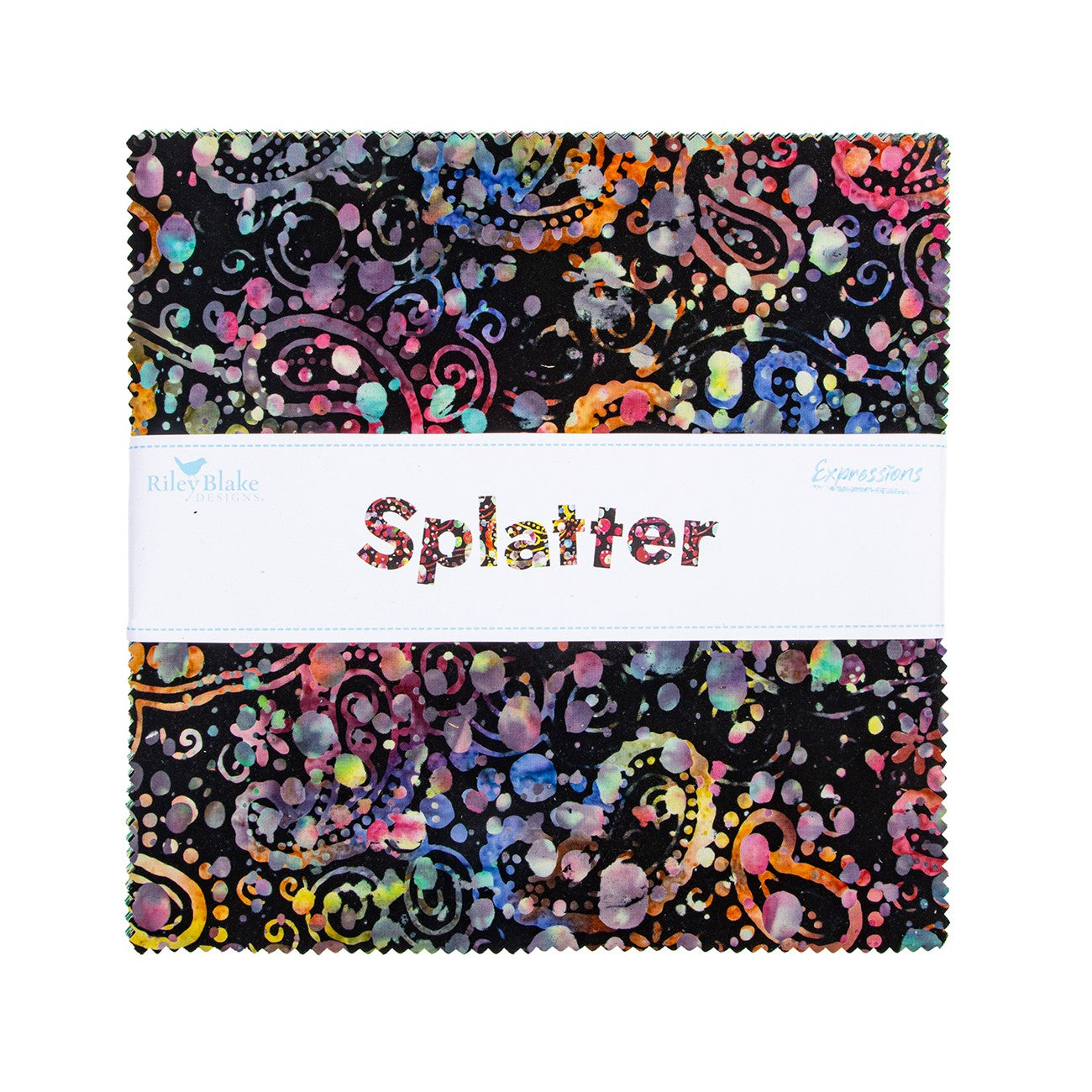 Batiks Splatter 10in Squares, 42pcs/bundle