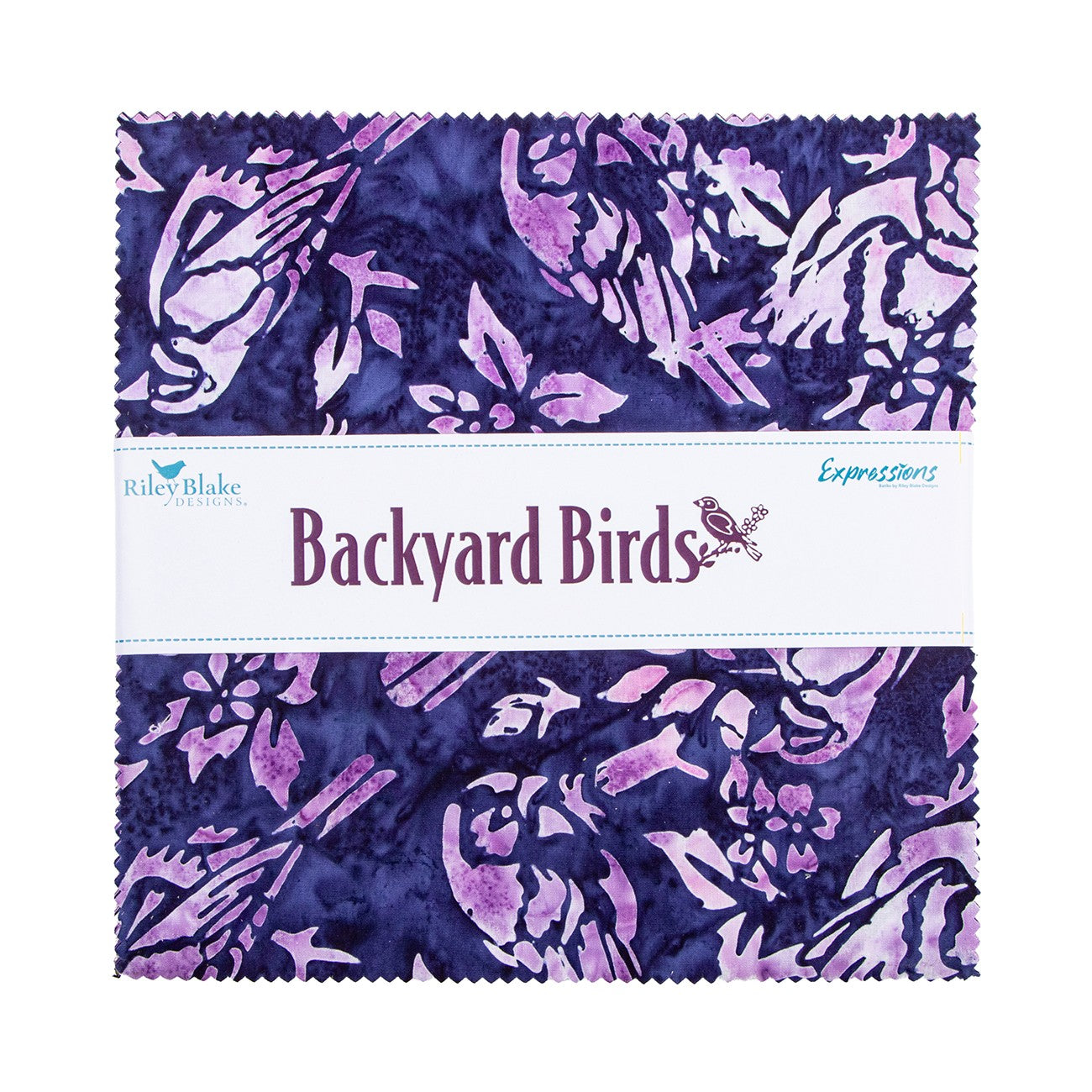Batiks Backyard Birds 10 Inch Stacker, 42pcs