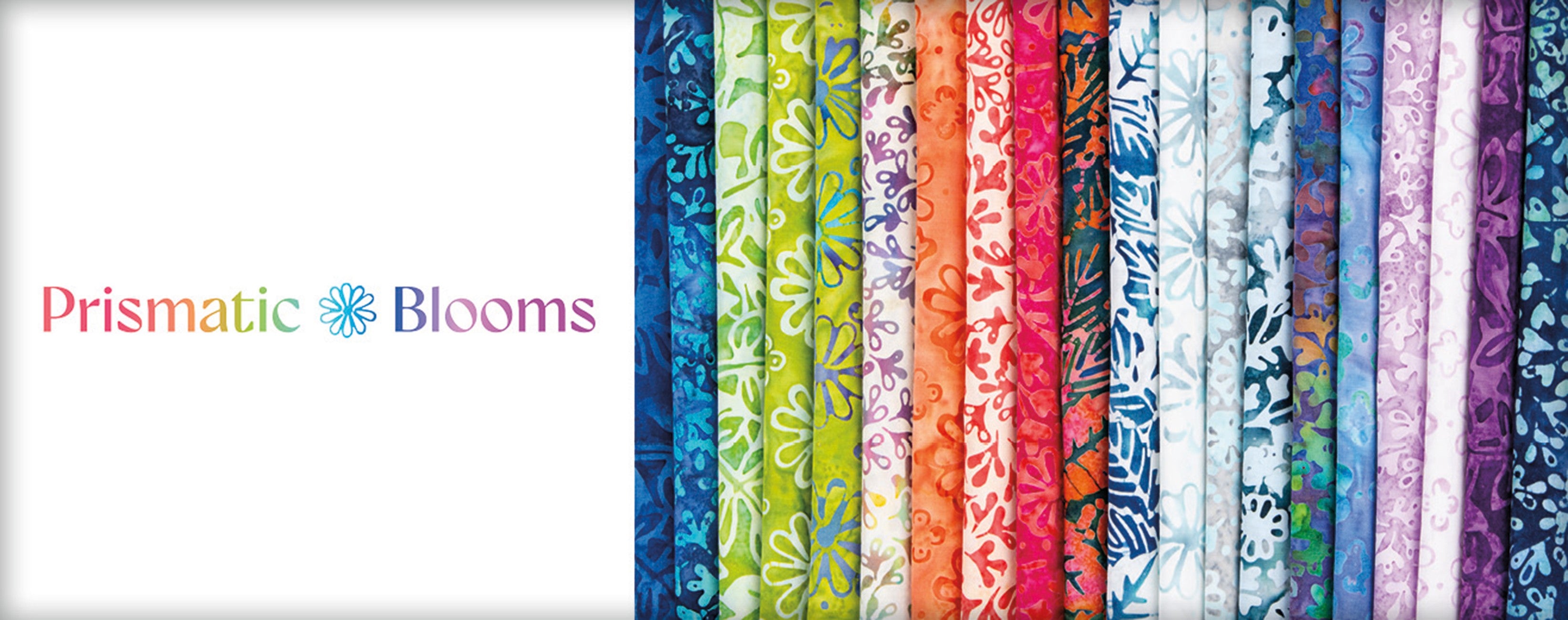 Batiks Prismatic Blooms 10in Squares, 42pcs
