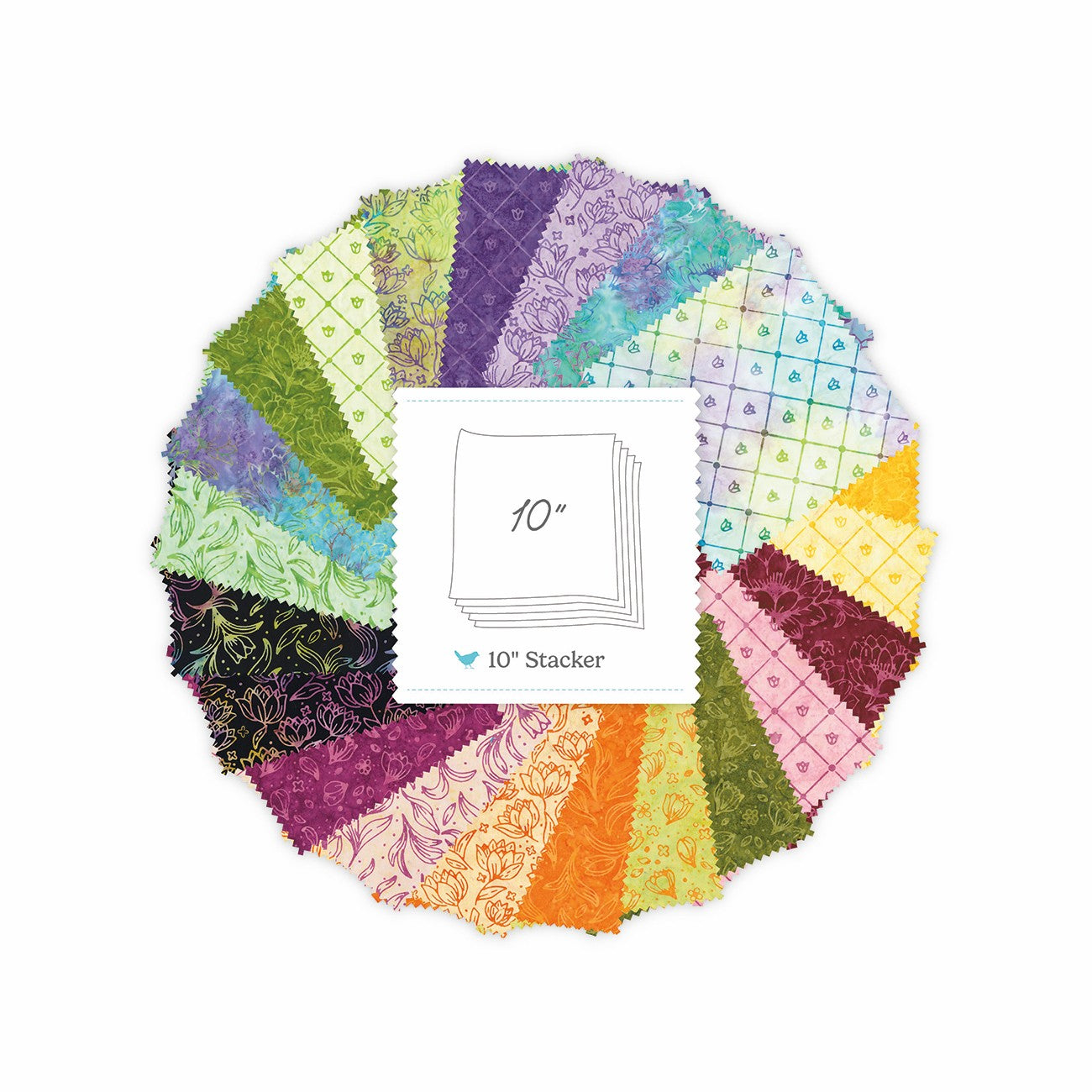 Batiks Charm & Splendor 10in Squares, 42 Pcs.