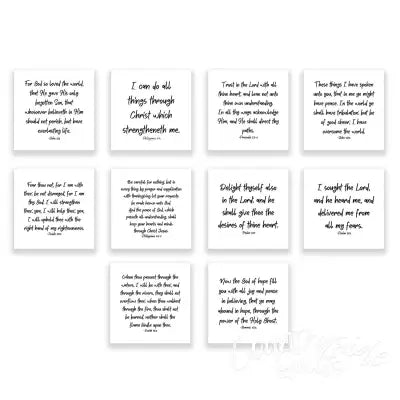 10 Precut Bible Verse Quilt Squares 5in