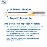 #100/16 Titanium-Coated Topstitch Needles 50-1-100