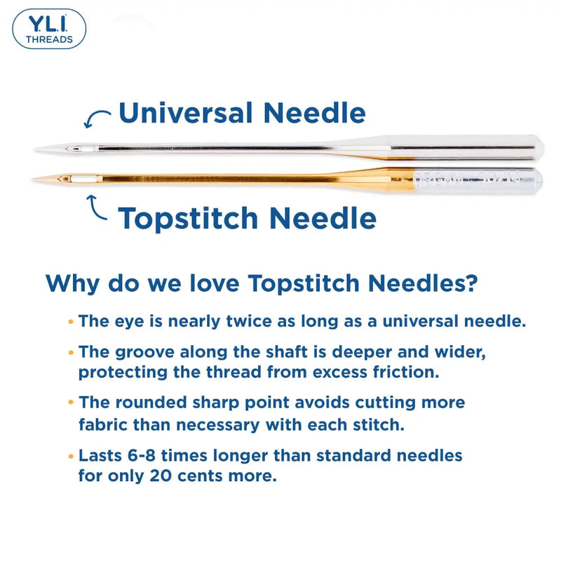 #100/16 Titanium-Coated Topstitch Needles 50-1-100