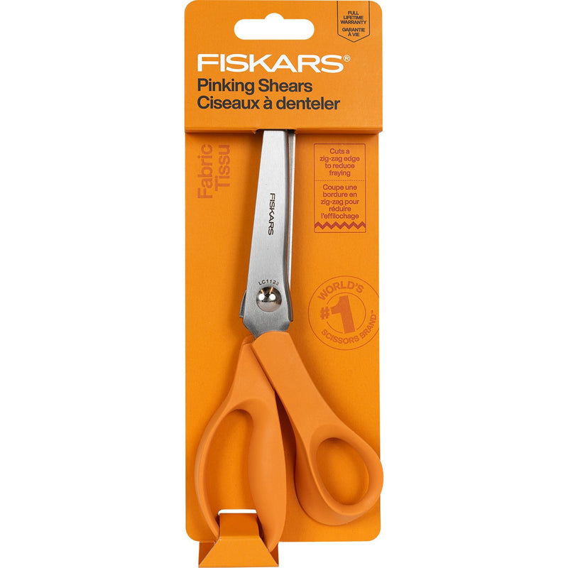 Fiskars 10in Pinking Shears Orange