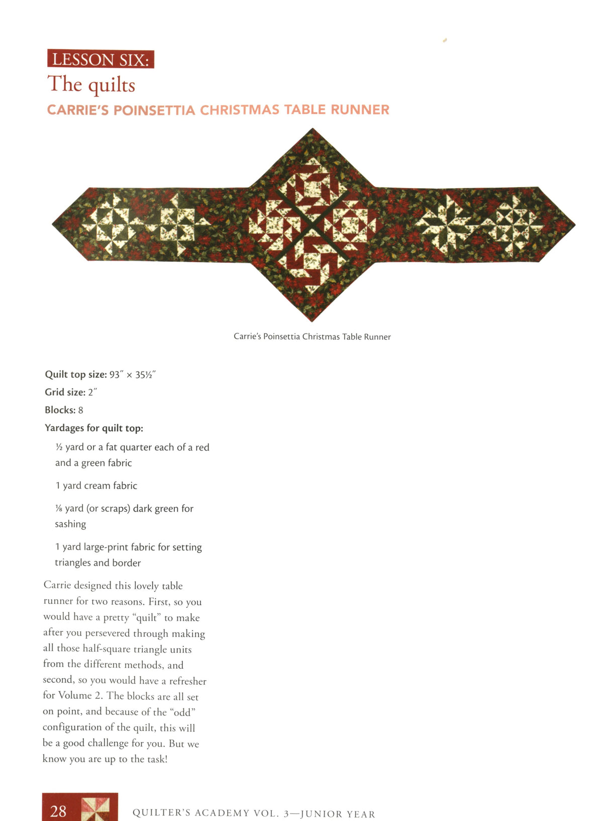 Quilters Academy Vol 3 - Junior Year