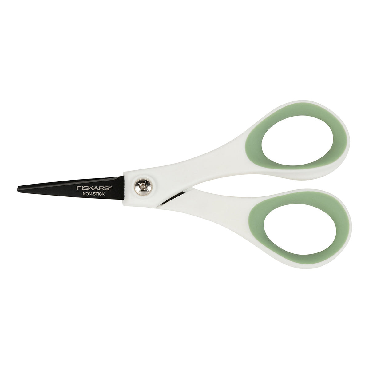 Fiskars Non-stick Titanium Softgrip Detail Scissors 5in Forest Fern