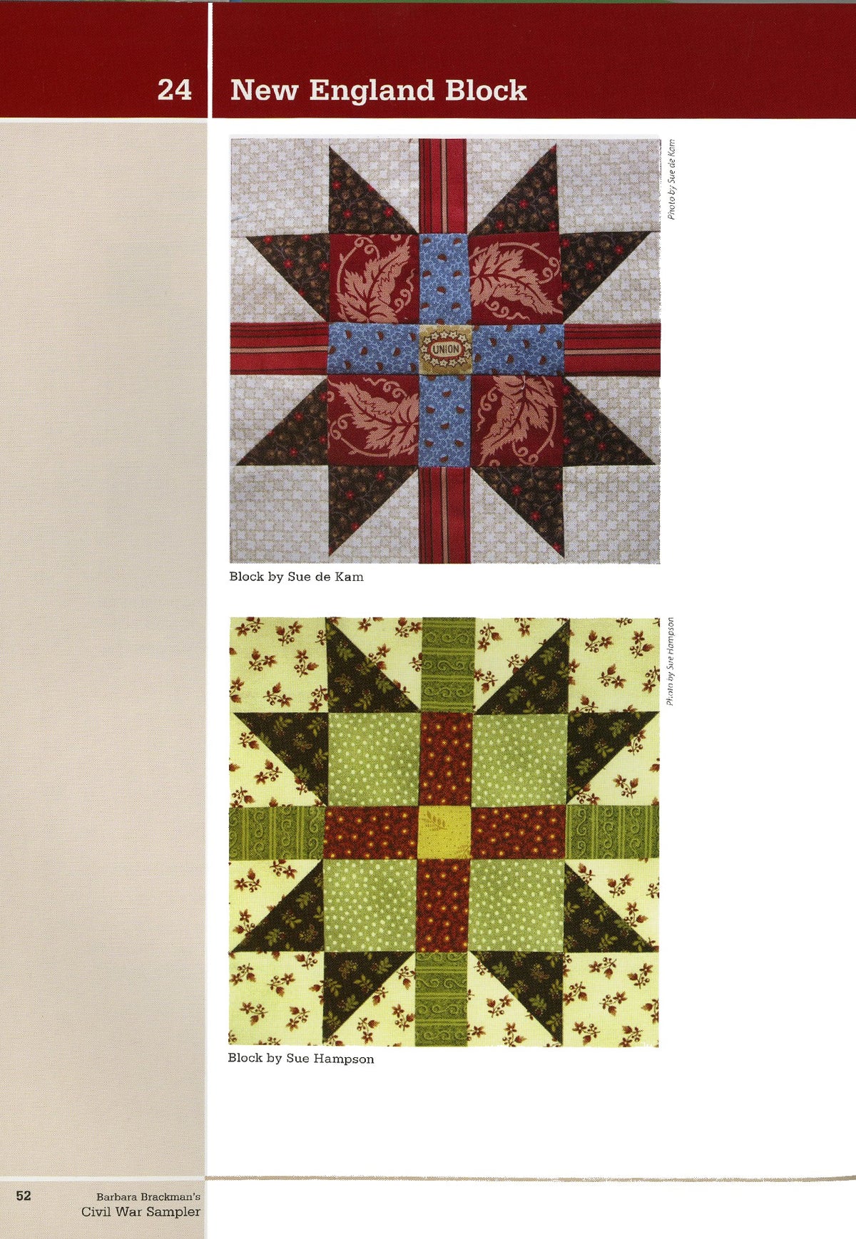 Barbara Brackmans Civil War Sampler