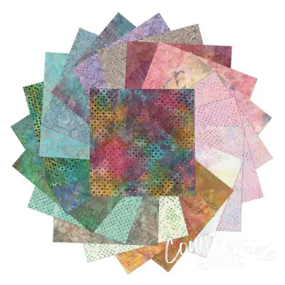 10in Squares Bali Dot Craze, 42pcs/bundle