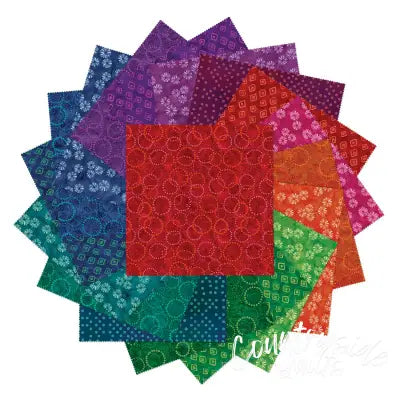 10in Squares Bali Effects, 42pcs/bundle