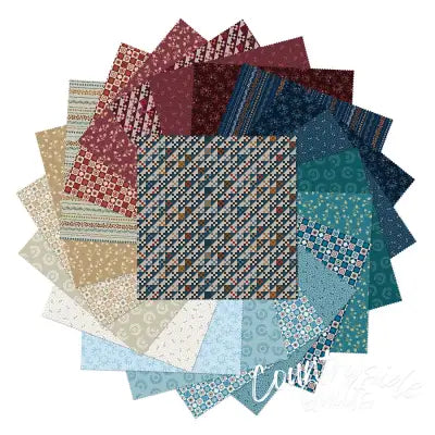 10in Squares Blue Mill, 42pcs/bundle