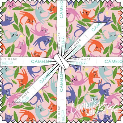 10in Squares Cattitude, 42pcs/bundle