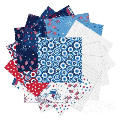 10in Squares Celebrate the USA, 42pcs/bundle